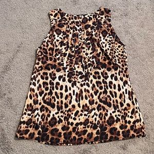 Cheetah Print Casual Blouse